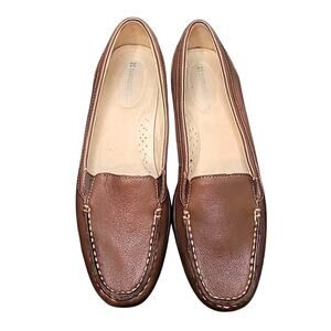 Naturalizer Loafers Women’s 8.5N Brown Leather Soft Luxe Romantic Work Wear Chic